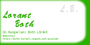 lorant both business card