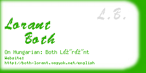 lorant both business card